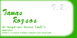 tamas rozsos business card